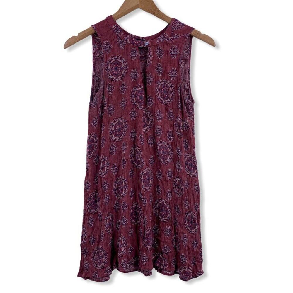 Living Doll Sleeveless Printed Rayon Dress Medium‎